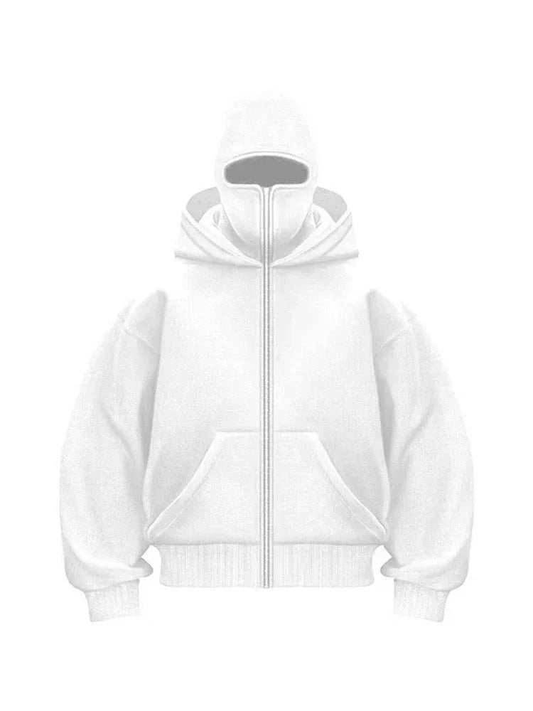 Zip-Up Mask Hoodie