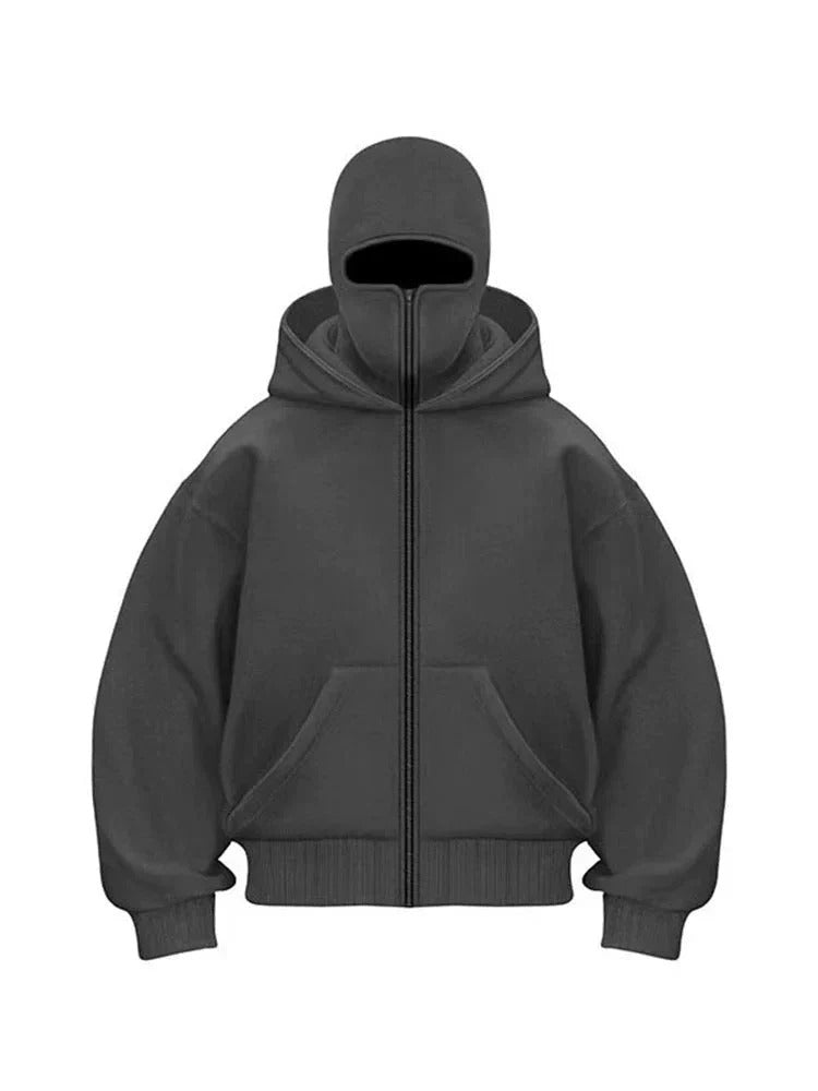 Zip-Up Mask Hoodie